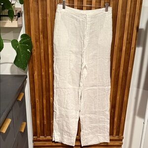 Sleeper 100% linen Wide Leg Relaxed Pants. Size 1 Small